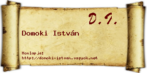 Domoki István névjegykártya