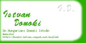 istvan domoki business card