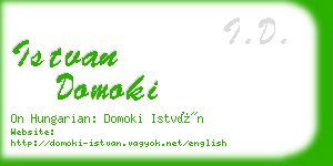 istvan domoki business card